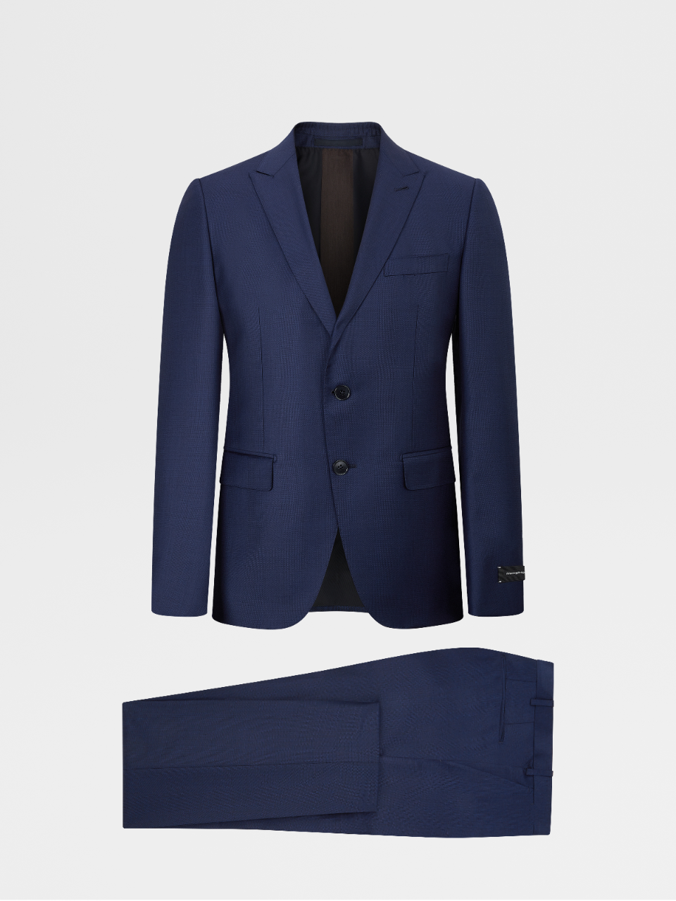 Navy Blue Prince of Wales Multiseason Wool City Suit, Drop 9